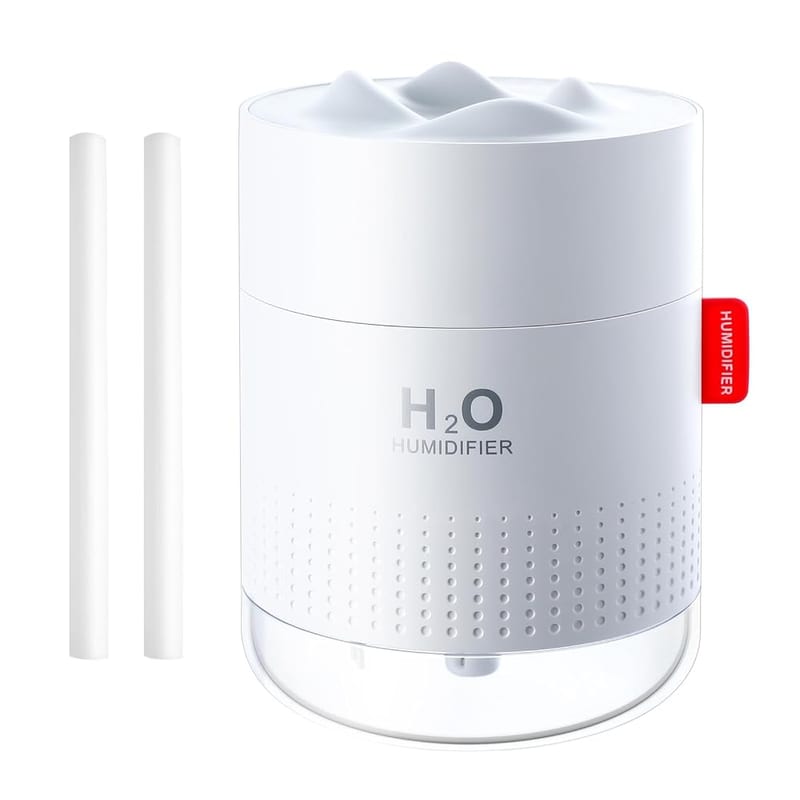 Vintoney 500ml Humidifier for Bedroom with Night Light, Ultra Quiet, Waterless Automatic Shut-Off