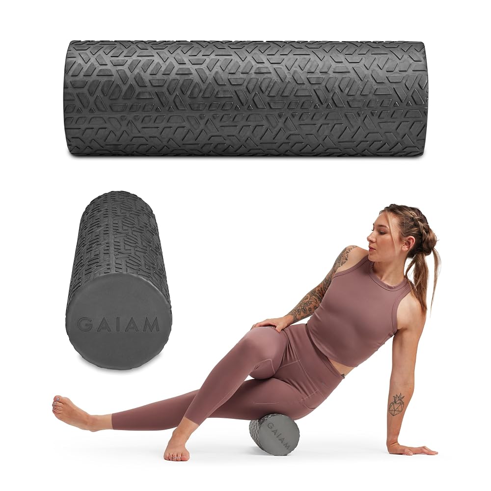 Gaiam Restore Foam Roller, 18 Inch Textured Muscle Massager