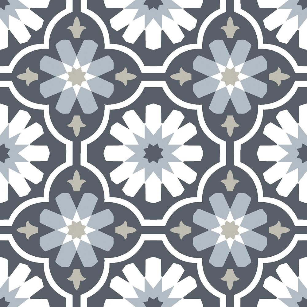 FloorPops FP2944 Sevilla Peel & Stick Floor Tiles, Grey, 60 x 24 Inch Planks