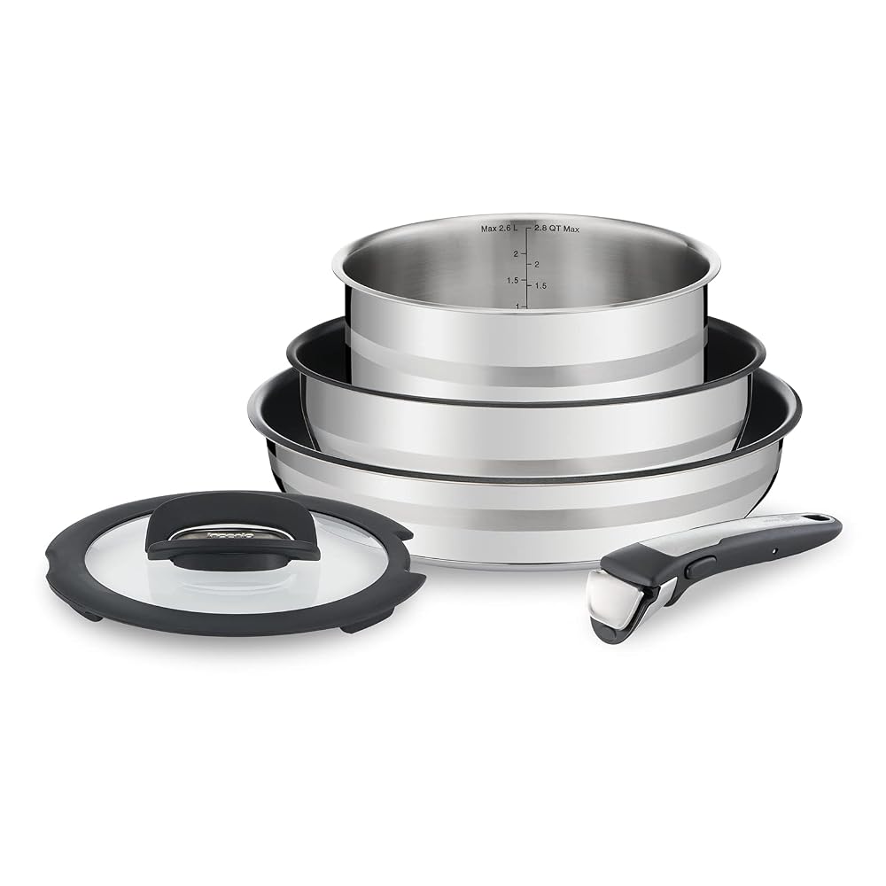 Tefal L9569032, Ingenio, Jamie Oliver, Stainless Steel, Cookware Set