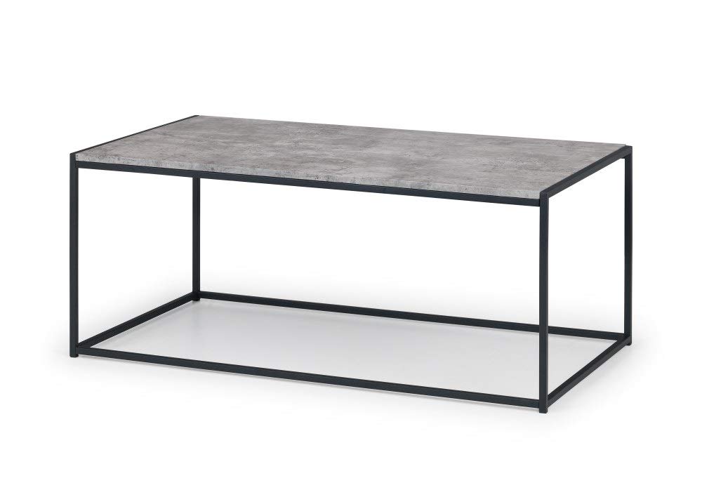 Julian Bowen Staten Concrete Coffee Table - Concrete/Black