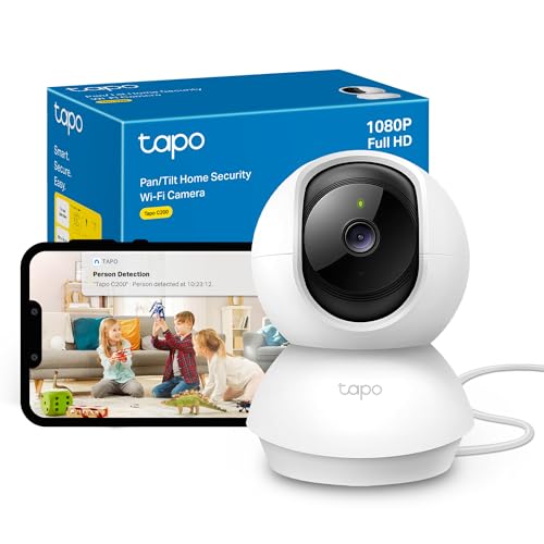 TP-Link Tapo C200 1080p Pan/Tilt Indoor Camera, Motion Detection, Night Vision, No Monthly Fee