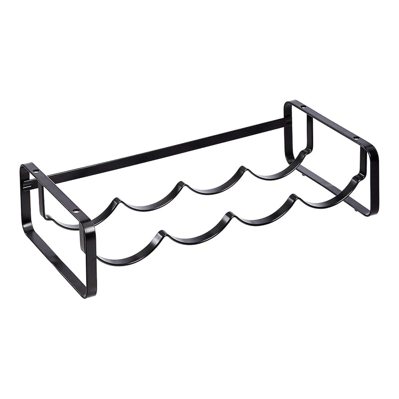 Amazon Basics Tabletop Stackable Wine Rack, Large, Black