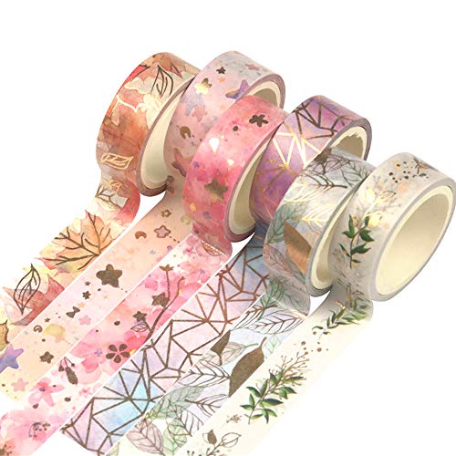 Yubbaex Washi Tape Set, Decorative Tape Craft Supplies, Fromantic Design