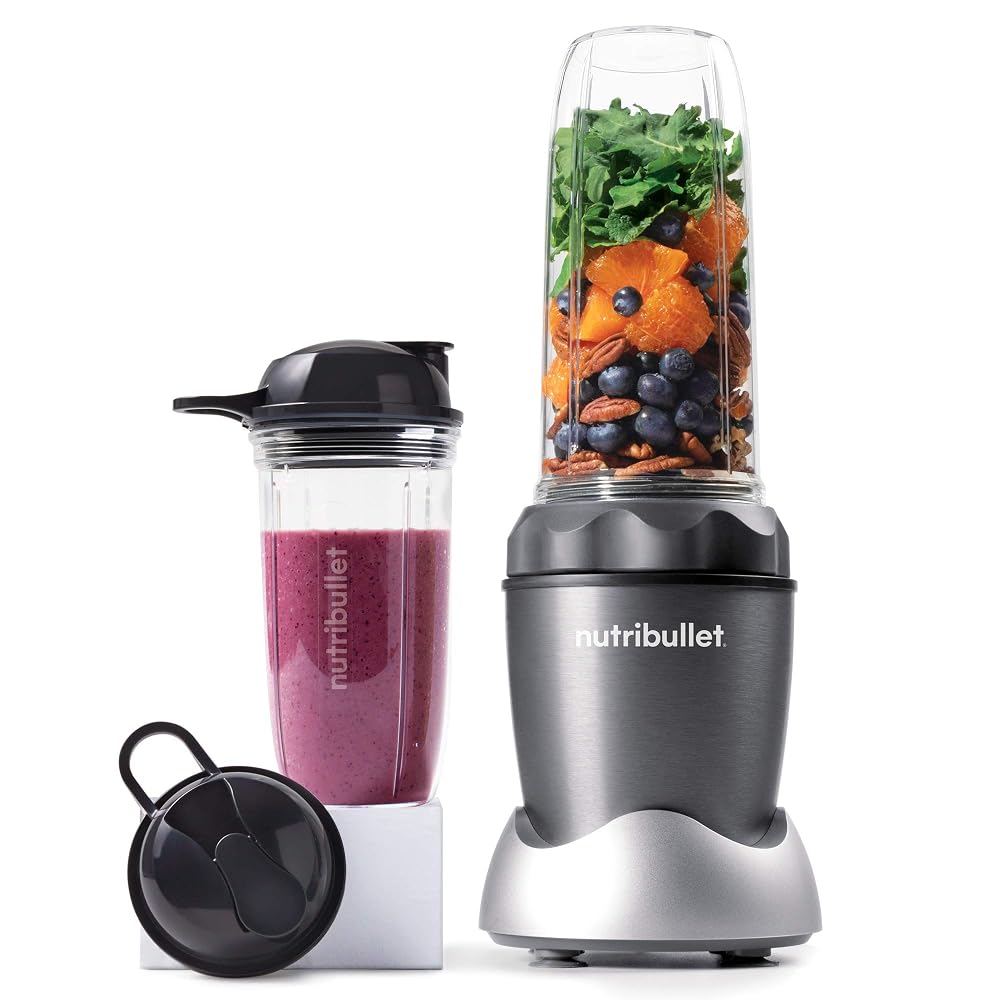 NutriBullet NB50100C Pro 1000 Single Serve Blender, 1000W, 7-Piece Set