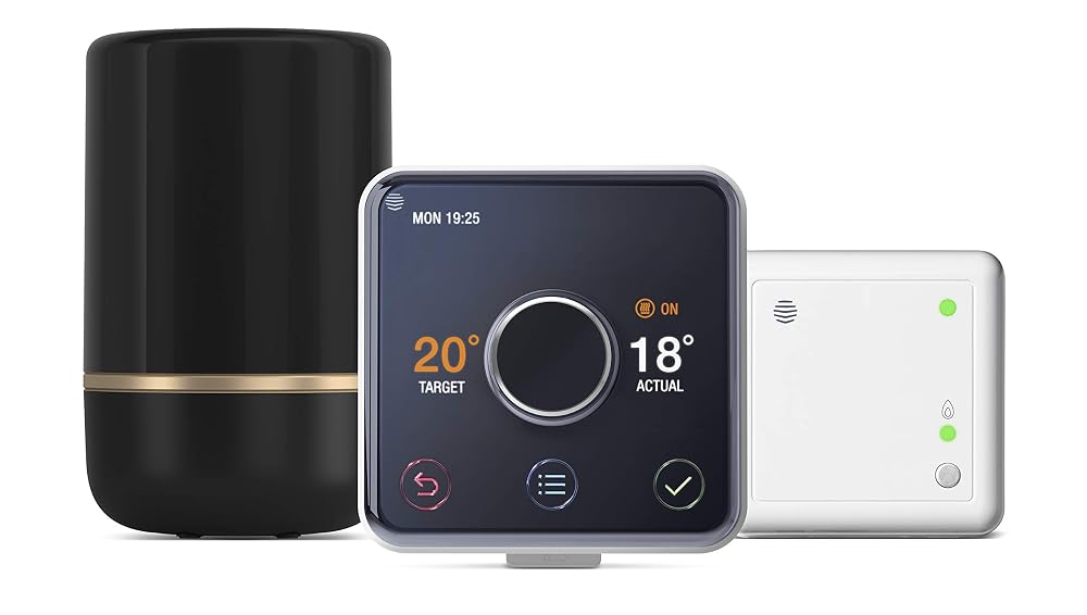 Hive UK7004899 Premium Active Heating Thermostat with Hub 360, Black