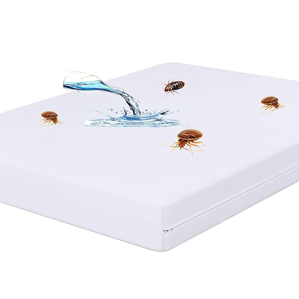 IMFAA Fully Zipper Encasement Anti Bug Bed & Anti allergy 100% waterproof Mattress Protector/full Cover (Double(137x190+40) Cm)