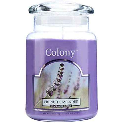 Wax Lyrical French Lavender Scented Jar Candle - Colony Collection - Made in England