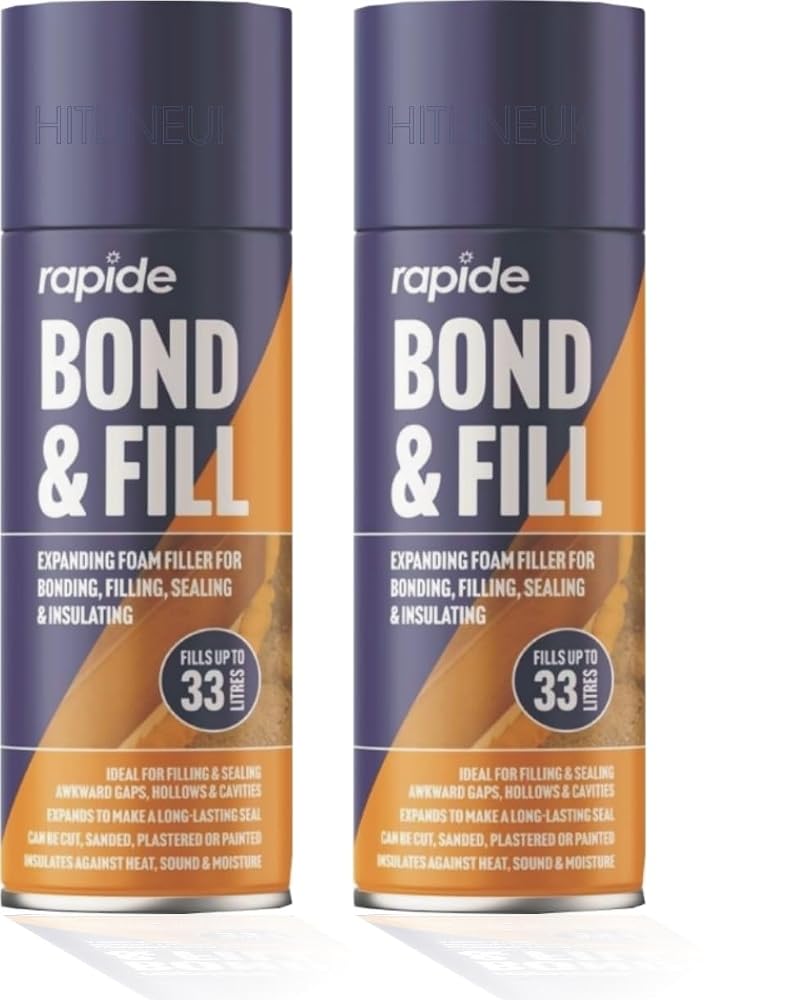 2 x 500ML Gap Expanding Foam Filler PU Expansion Insulation BONDING Filling