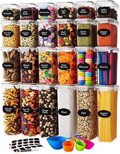 Chef's Path Airtight Food Storage Container Set - 24 Piece, Kitchen and Pantry Organisation, BPA-Free