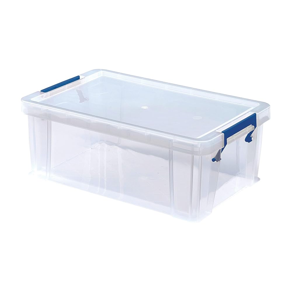 Bankers Box 10 Litre Plastic Storage Boxes with Lids, ProStore, Clear