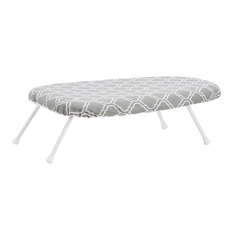Amazon Basics Tabletop Ironing Board with Folding Legs - Trellis Removable Cover, Chevron, 60 x 36 x 18 cm