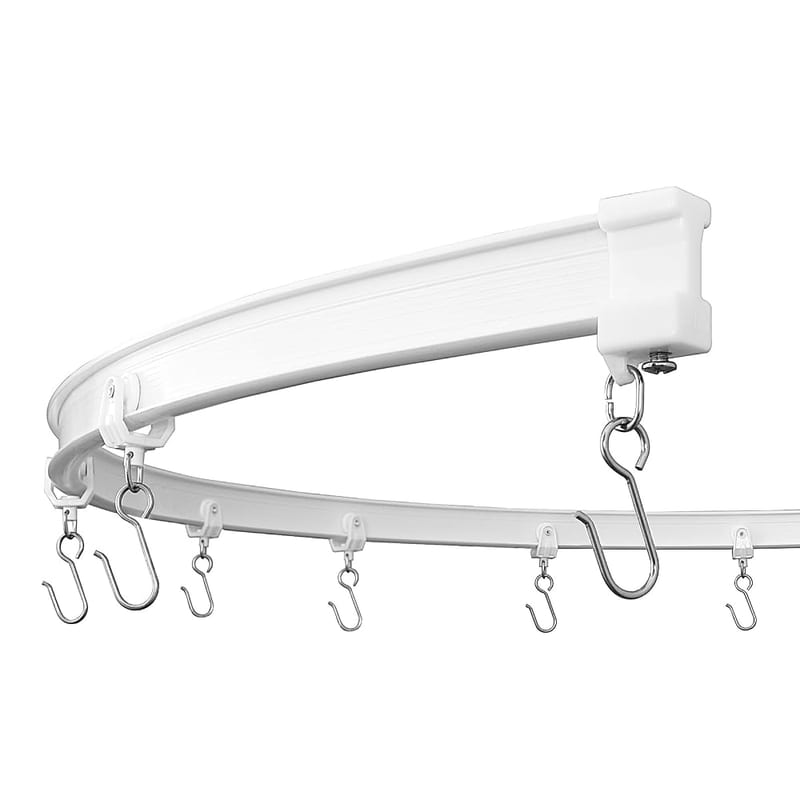 KXLife Flexible Curtain Ceiling Track, Curved Ceiling Track for Curtains, Hospital Curtain Track System, Room Divider Curtain Track (12ft)