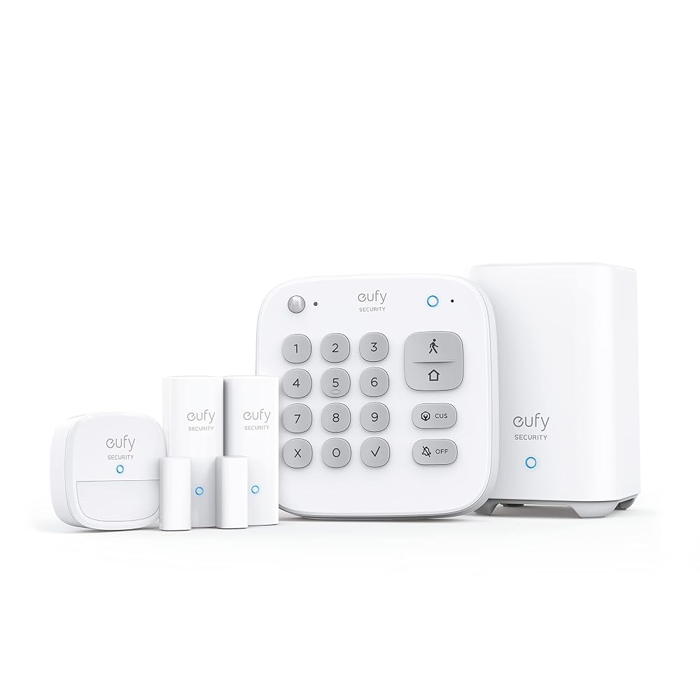 eufy Security 5-Piece Home Alarm Kit, Home Security System, Keypad, Motion Sensor, 2 Entry Sensors, Control From the App, Links with eufyCam