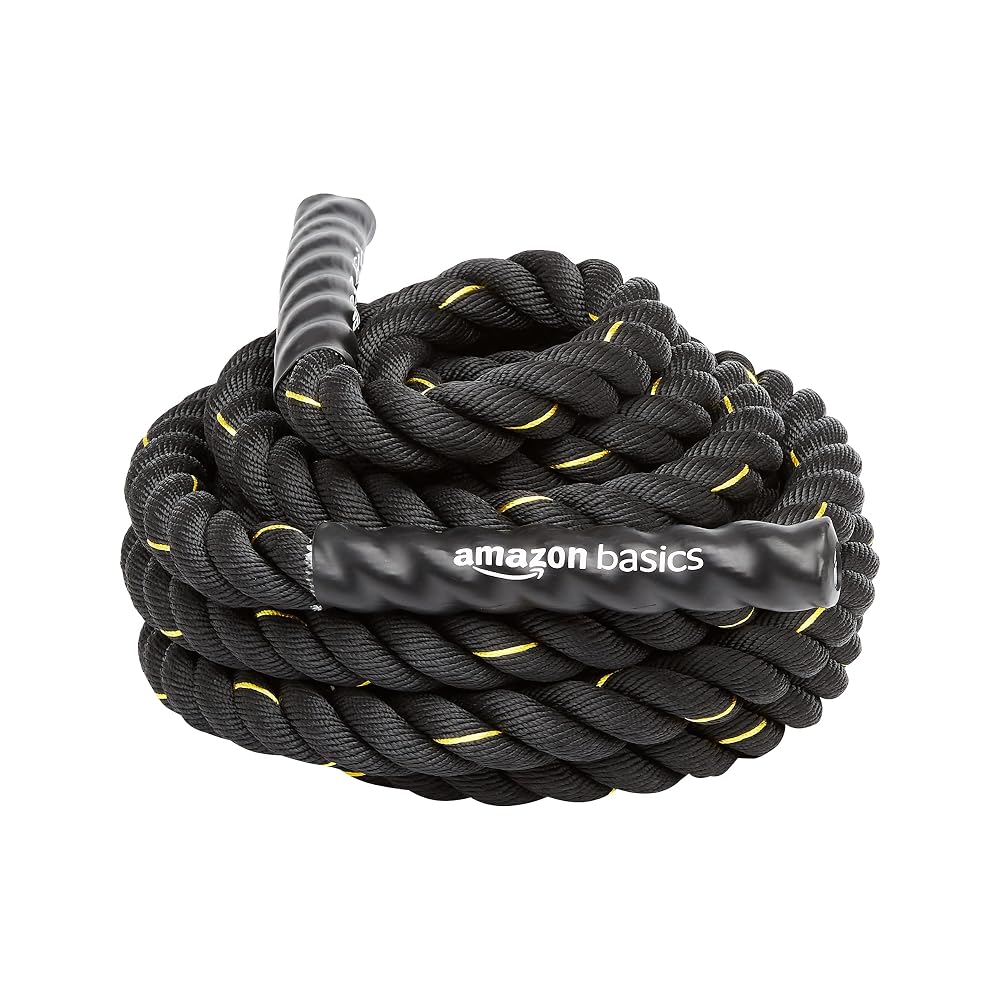 Amazon Basics Heavy Exercise Training Workout Battle Rope, 9m x 3.8cm