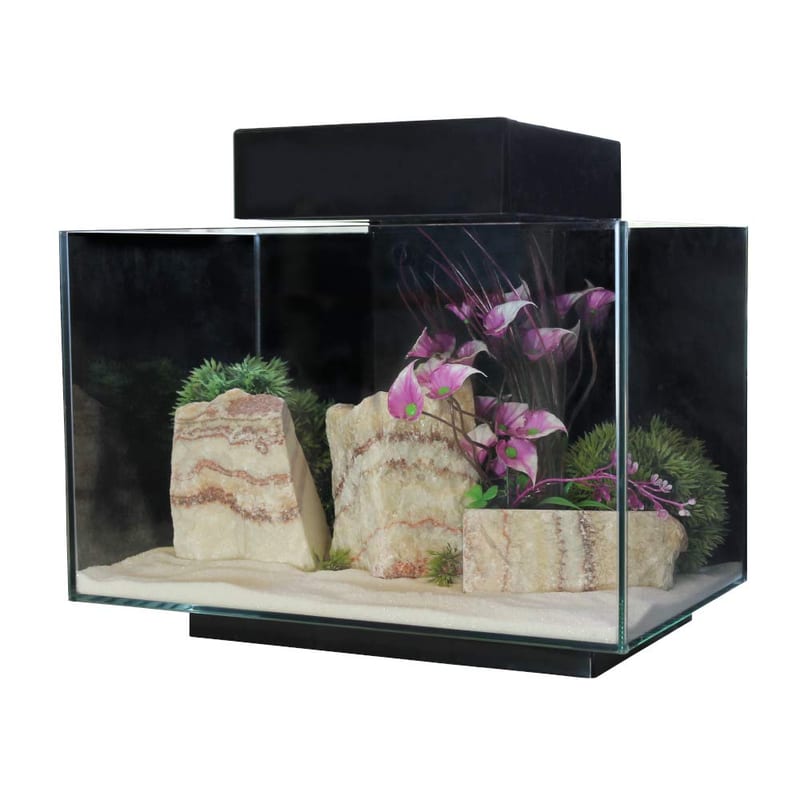 Aqua One Platform 21 Aquarium Fish Tank 40cm 21L, Built-In LED Lighting and Filter System