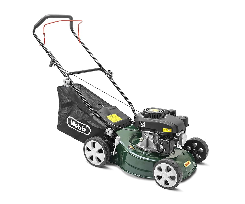 Webb WER410HP 16"/41cm Push Rotary Petrol Lawnmower, 132cc