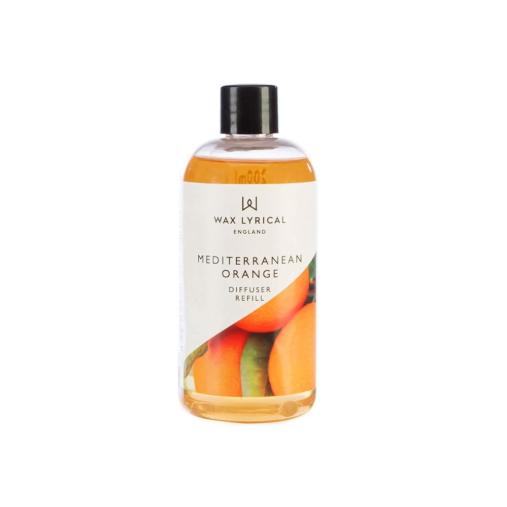 Wax Lyrical Reed Diffuser Refill, Mediterranean Orange, 200ml, Made in England