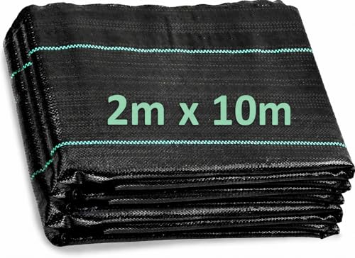 ANSIO Heavy Duty Weed Membrane 2m x 10m, Garden Weed Control Fabric