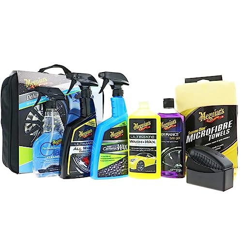 Meguiar's Deluxe Car Care Kit V2, Complete Cleaning Kit with Storage Bag