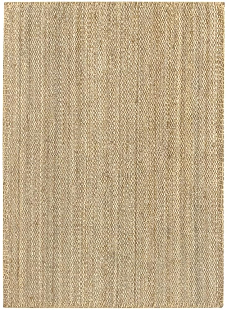 HAMID Rug Jute Granada Natural Colour, Handmade Braided Jute Area Rug, 170x120cm