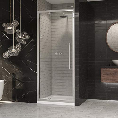 Coram Premier Pivot Shower Door, 760mm, 8mm Safety Glass, Chrome