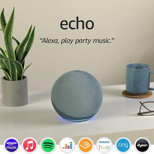Amazon Echo (4th Generation), Premium Sound, Smart Home Hub and Alexa, Twilight Blue