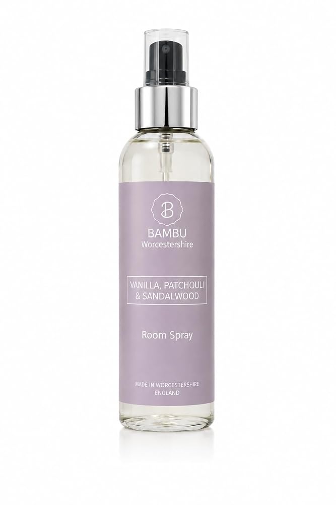 Bambu Worcestershire Vanilla, Patchouli & Sandalwood Luxury Room Spray, 150ml