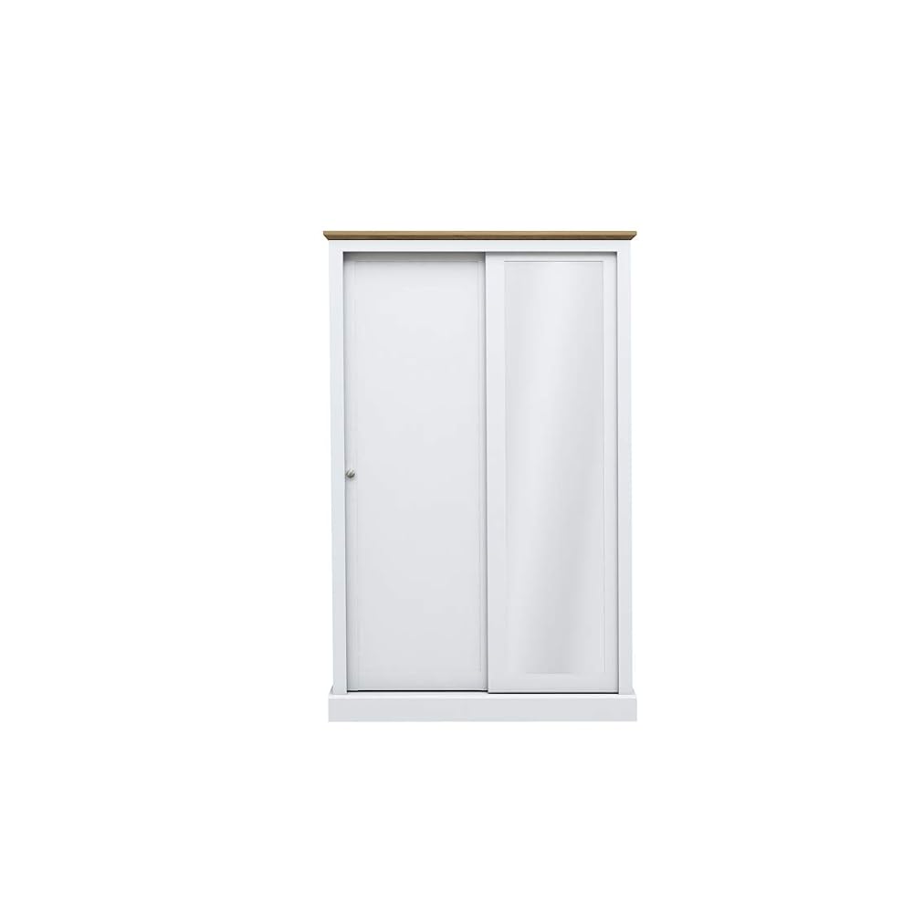LPD Home Devon 2 Door Sliding Wardrobe, White Finish