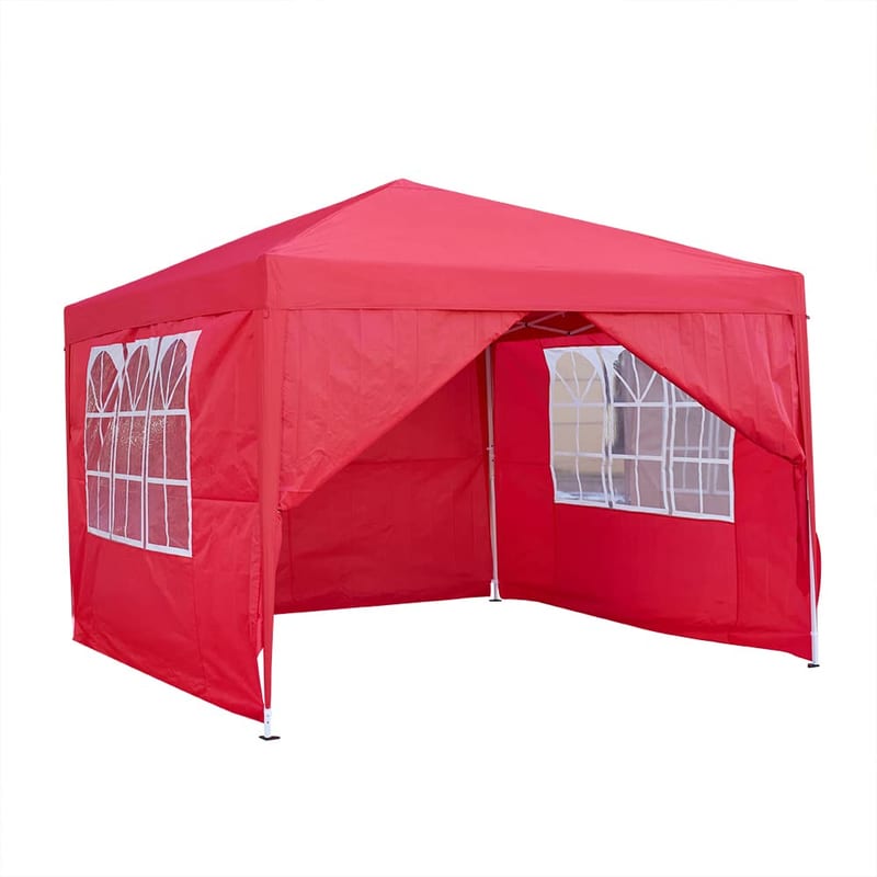 Panana 3 X 3m Pop Up Gazebo Waterproof Outdoor Garden Marquee Awning Party Tent Canopy and Carry Bag, Red