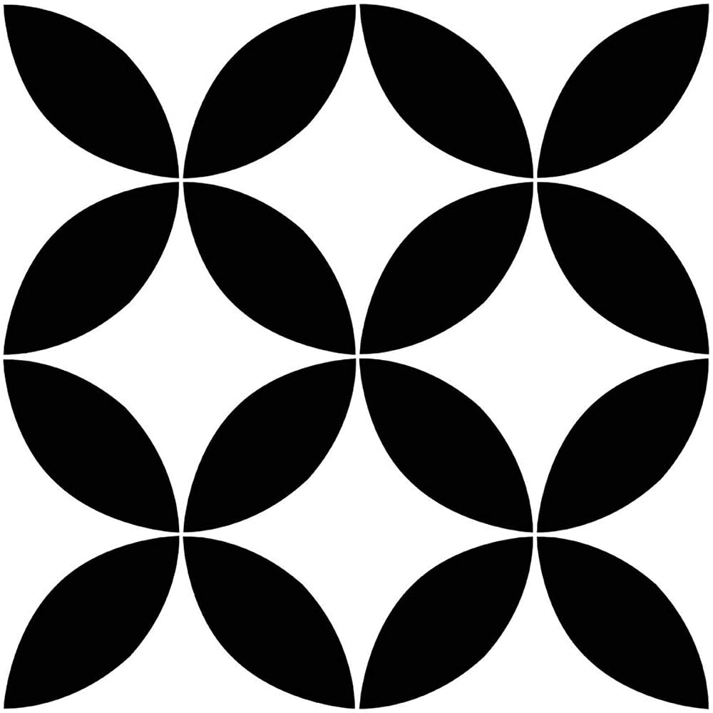 FloorPops FP3301 Starlight Peel & Stick Floor Tiles, Black, 12 x 12 Inch