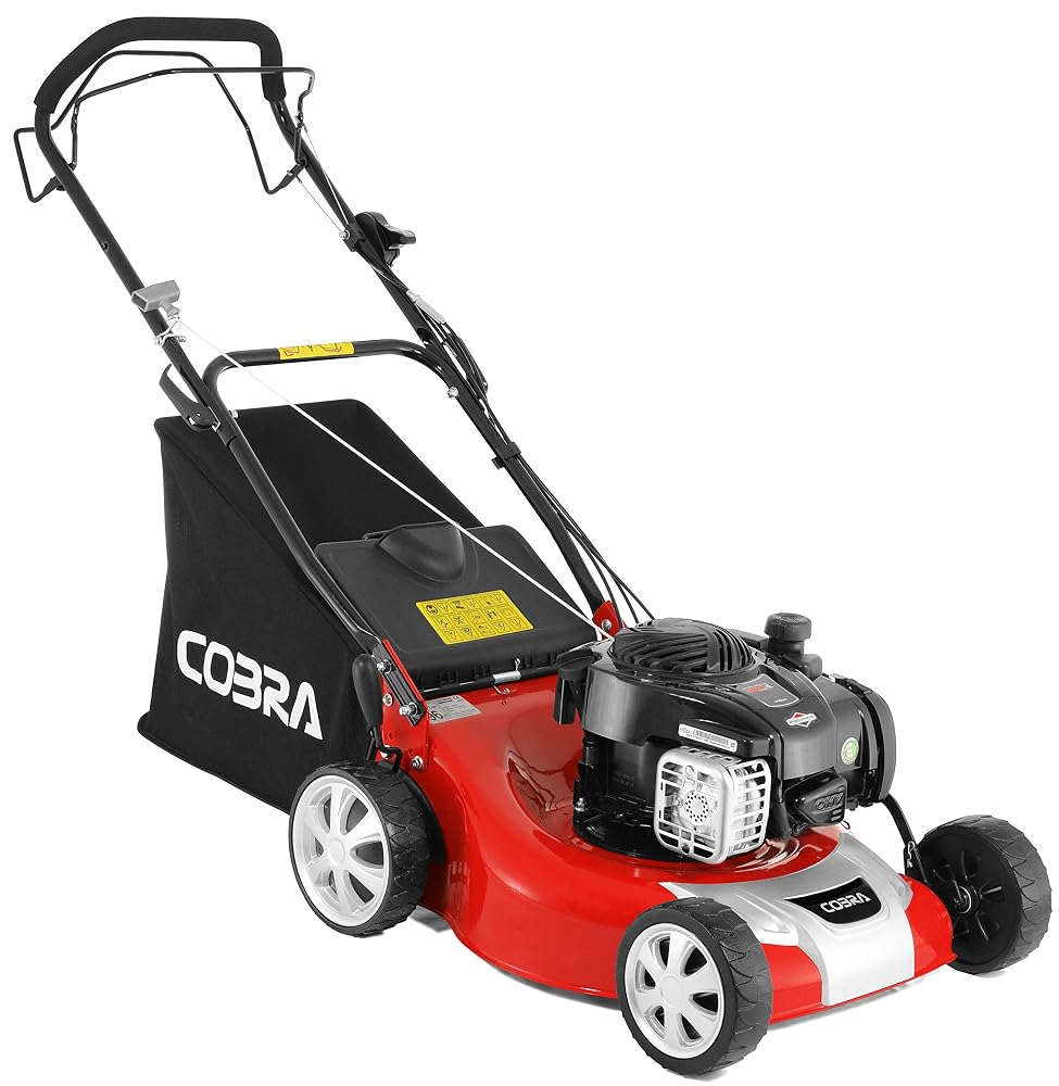 COBRA M46SPB 46cm (18in) Petrol Lawnmower, Self Propelled, B&S Engine