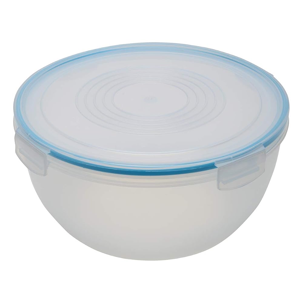 Addis 504498 Clip & Close Food Storage Container 5 Piece Set with Lockable Lids, Clear with Blue Seal