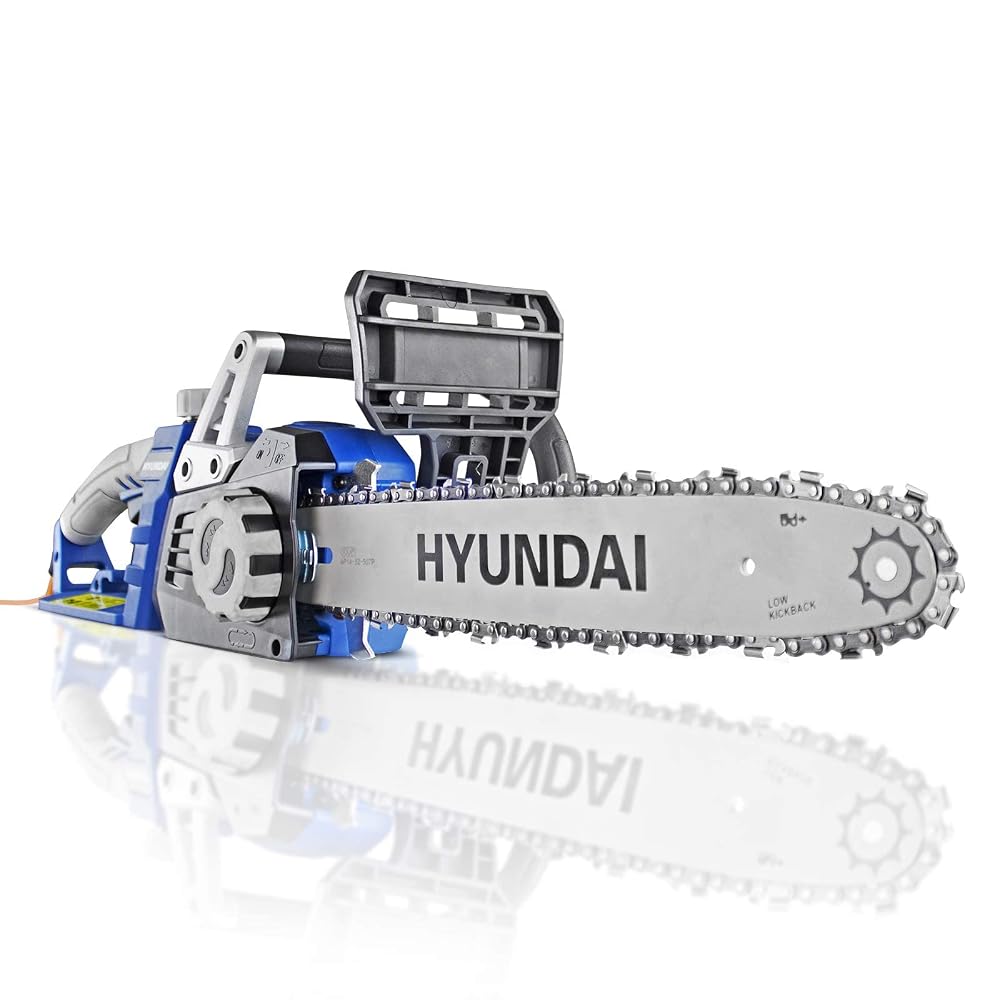 Hyundai 1600W 14" (35cm) Electric Chainsaw – Lightweight 230V Corded Chain Saw with Automatic Chain Lubrication & 3m Power Cable