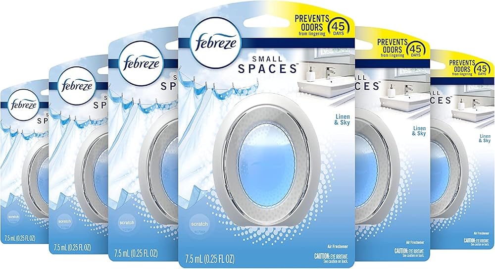 Febreze Small Spaces Air Freshener, Linen & Sky, Pack of 6