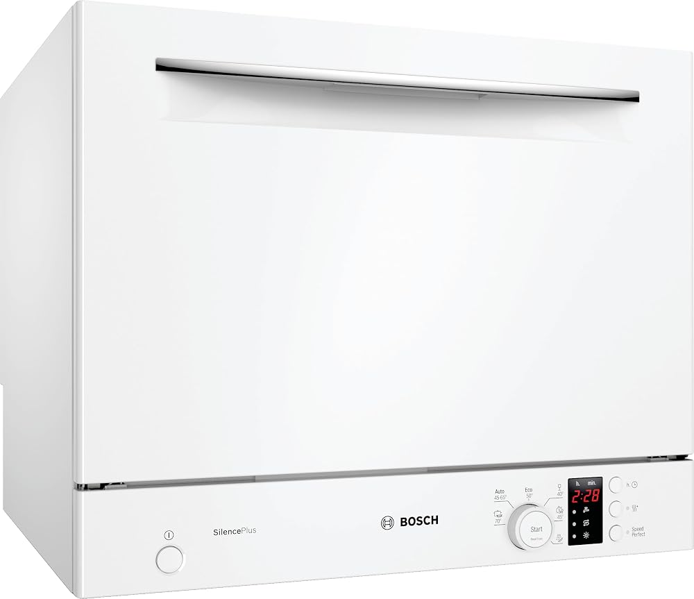 Bosch SKS62E32EU Serie 4 Freestanding Compact Dishwasher, 6 Place Settings, 55cm - White