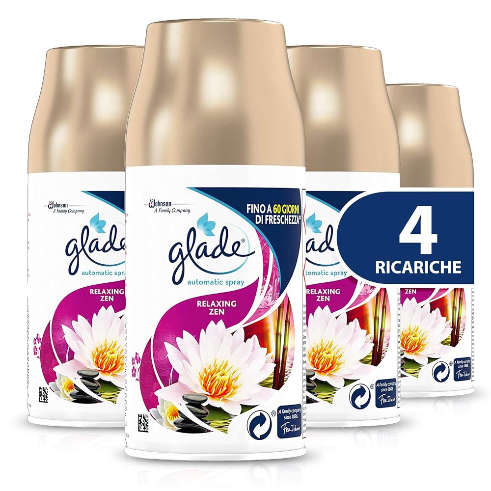 Glade Automatic Spray Refill, Air Freshener, Relaxing Zen Fragrance, Pack of 4 Refills, 269ml