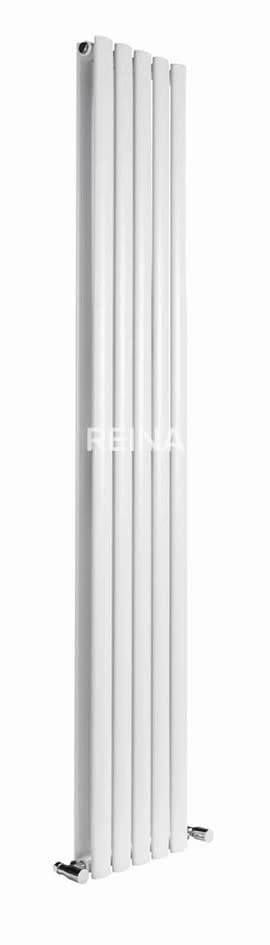 Reina Neva Vertical Double Designer Radiator, 1800 x 472mm