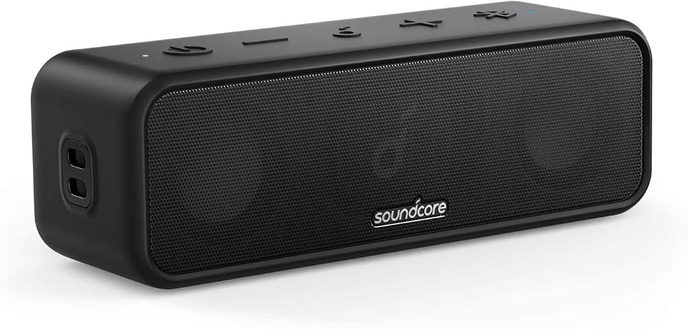 soundcore 3 by Anker, Bluetooth Speaker with Stereo Sound, Pure Titanium Diaphragm Drivers, PartyCast Technology, BassUp, 24H Playtime, IPX7 Waterproof