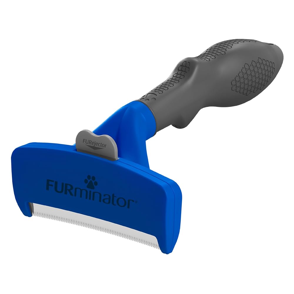 FURminator deShedding Tool for Dogs, Undercoat Brush for Large Long Hair Dogs, Blue