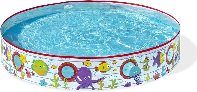 Bestway Kids Paddling, Inflatable Garden Kiddie Pool with Fun Fish Print