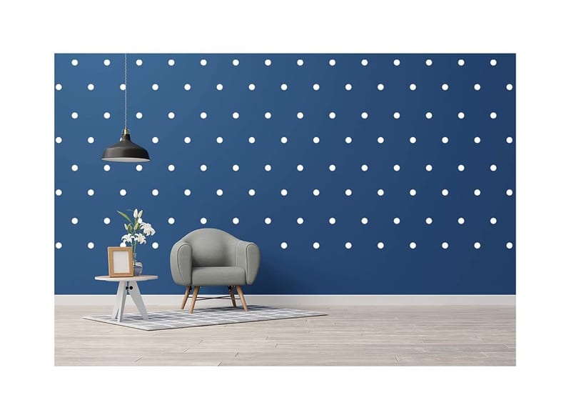 Polka Dot Circles Round Shape Style Decoration Removable Wall Art Vinyl Decal Stickers (Pack of 112) (White)