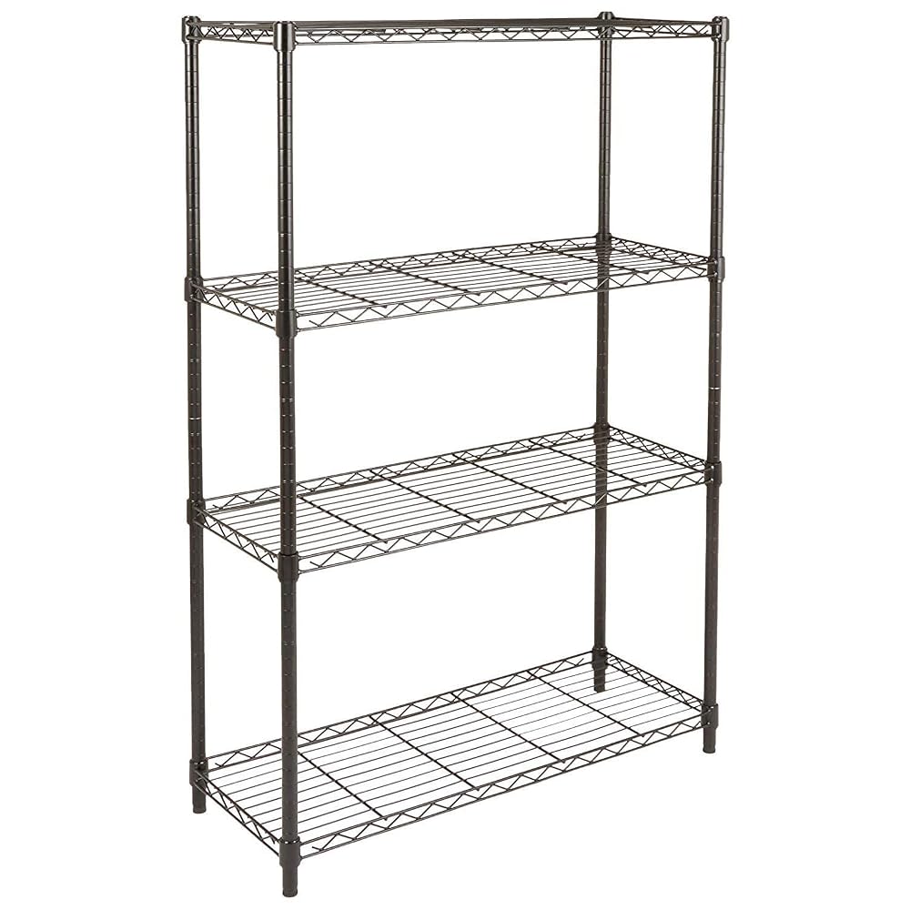 4 Garage Shelving Units - 5 Tier Heavy Duty Rack for Storage Steel Utility Shelves | Metal & MDF Boltless Racking Assembly System | 150cm x 75cm x 30cm