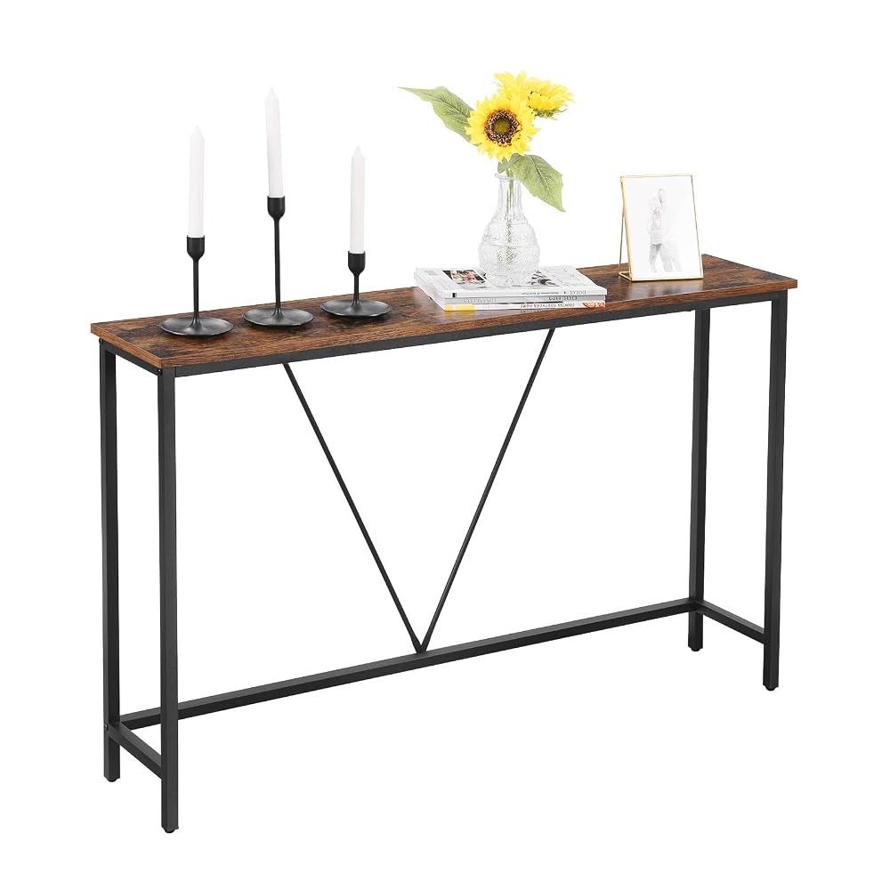 VASAGLE Console Table for Hallway, Industrial Style with Steel Frame