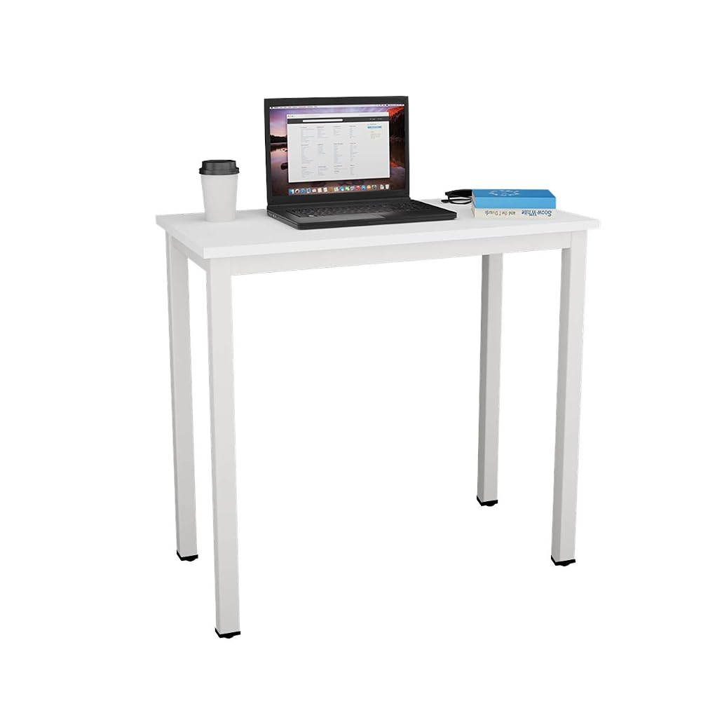 DlandHome Small Desk Computer Desk/Workstation 80 x 40cm, White