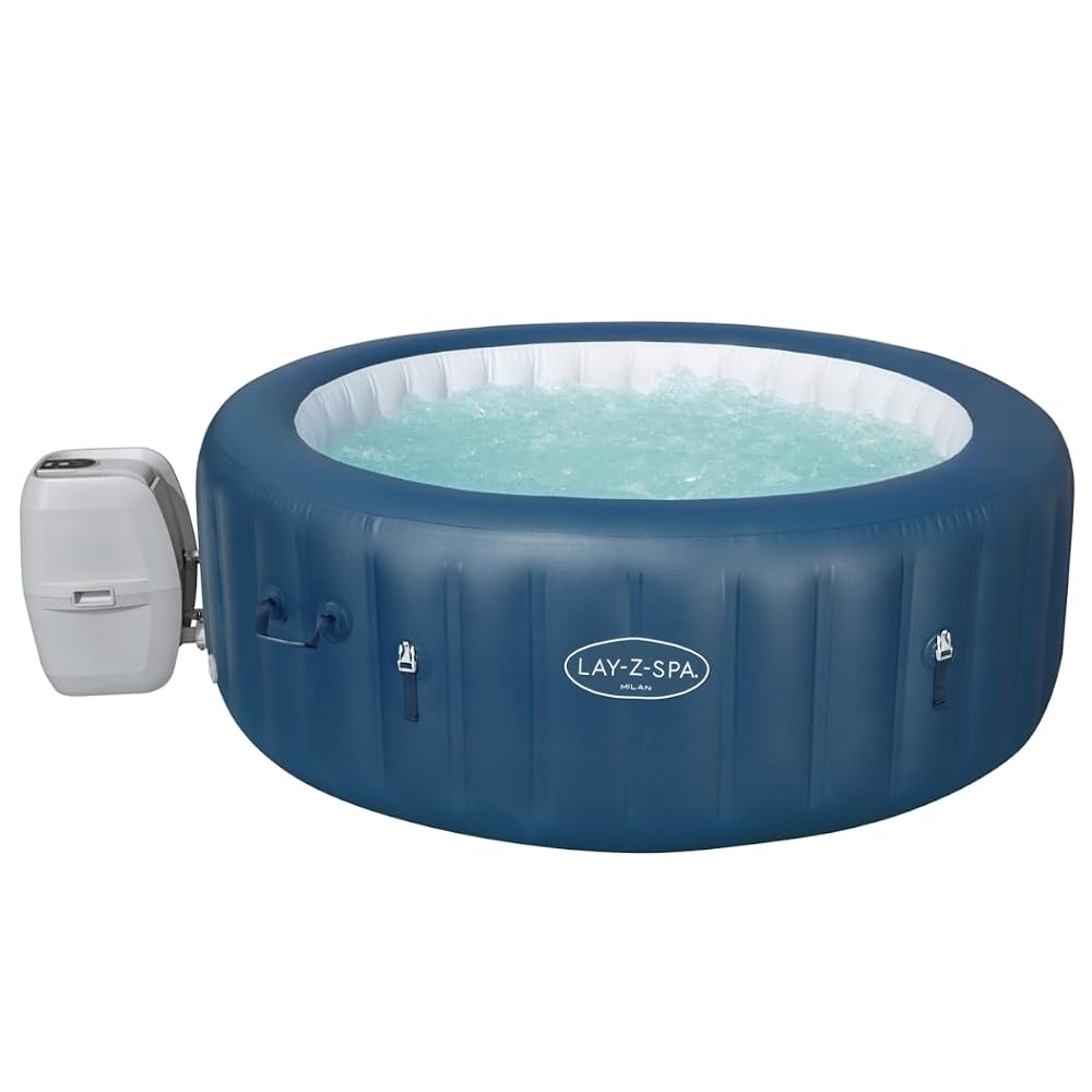 Lay-Z-Spa Milan AirJet Plus Inflatable Hot Tub, 6 Person