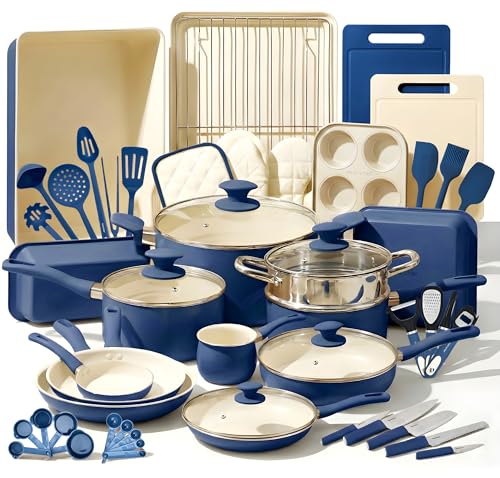 NutriChef 15 Piece Pots and Pans Set - Non-Stick Cookware Set, Induction Hob Cookware Set