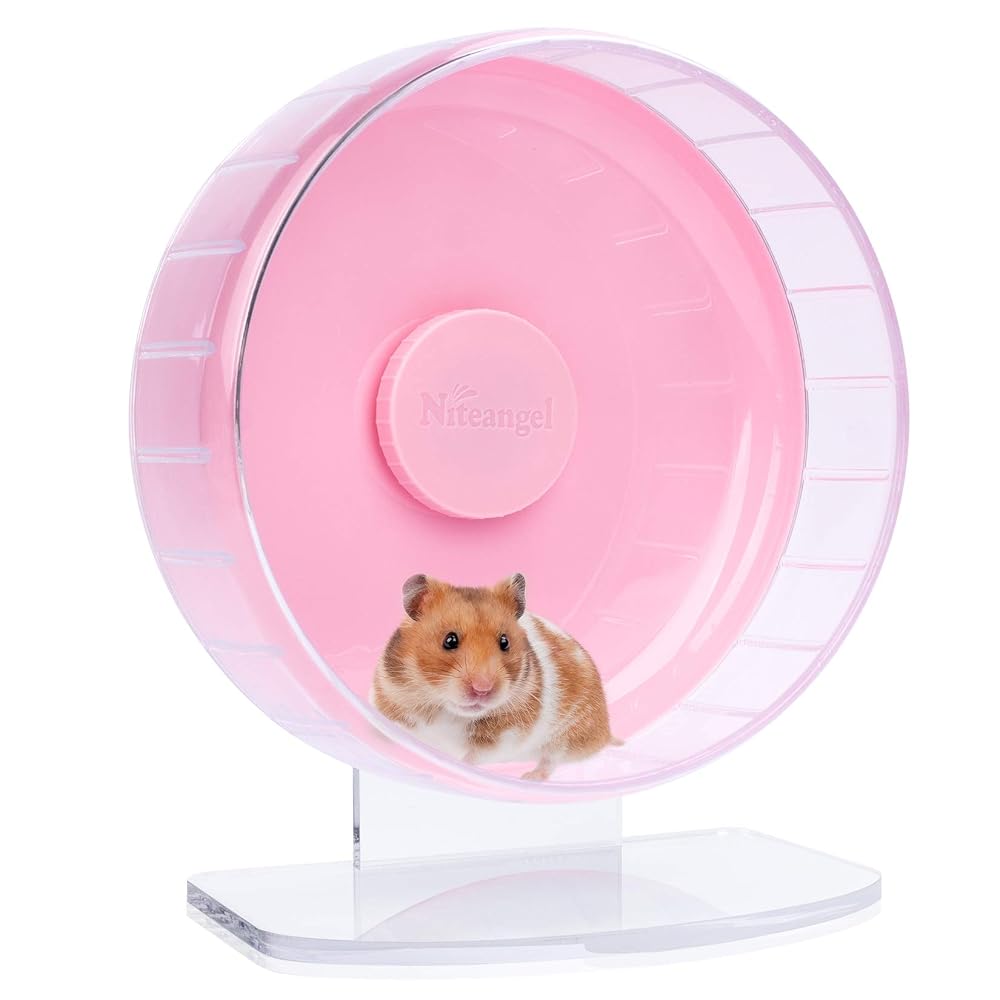 Niteangel Super Silent Hamster Exercise Wheel with Adjustable Stand