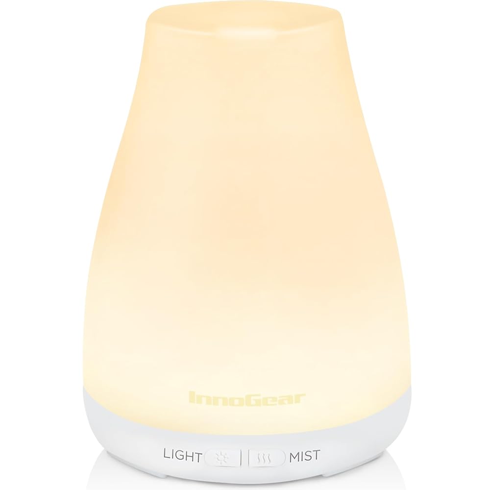InnoGear Upgraded Version Aromatherapy Essential Oil Diffuser, Ultrasonic Cool Mist Humidifier with 7 Colour LED Lights