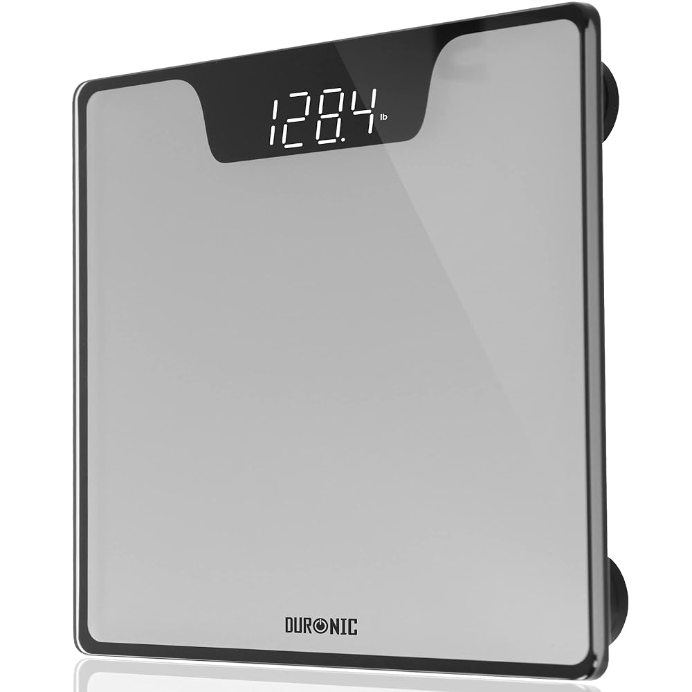 Duronic Body Scales BS303, Non-Slip Design, Step-On Activation, XL Digital Display, 180kg Capacity